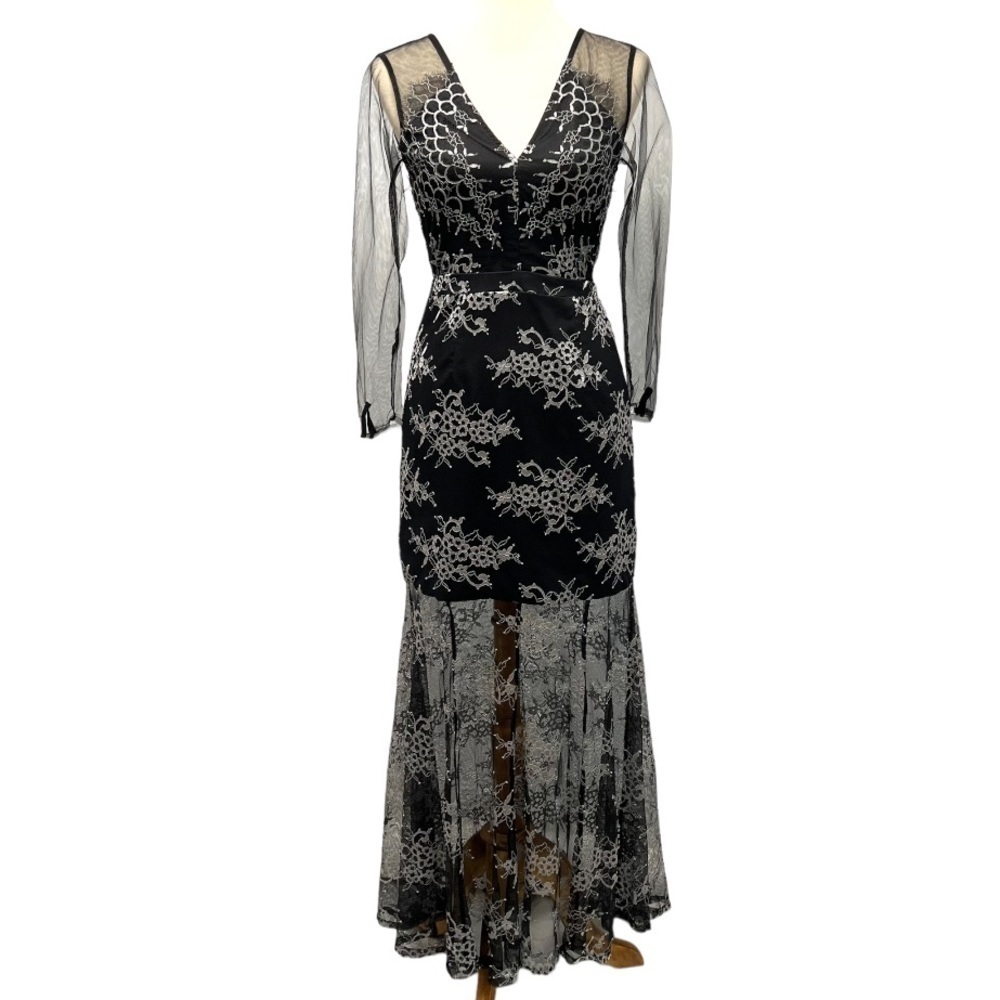 Lovers + Friends Revolve Mystic Black Lace Cocktail Party Special Occasion Dress - Picture 7 of 16